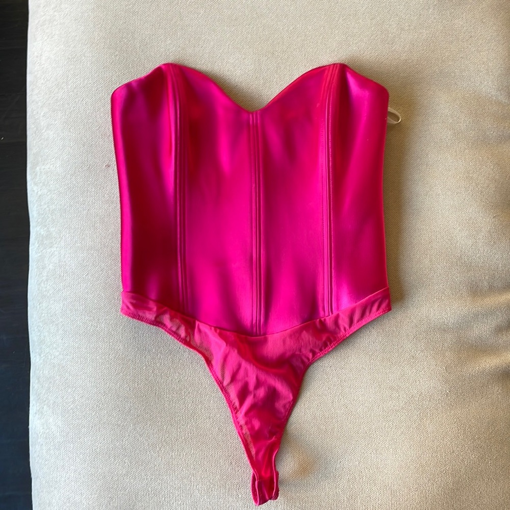 Aritzia Jazzy Red corset bodysuit
